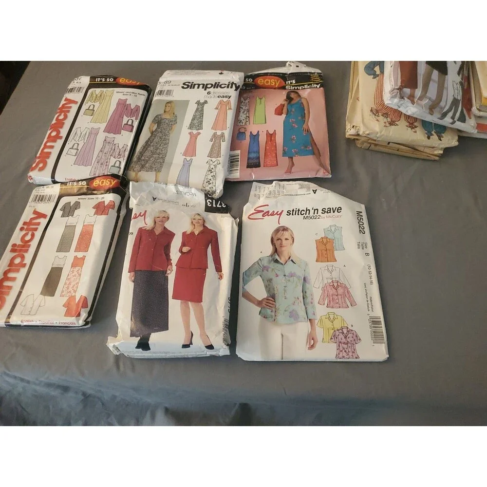 75 + Vtg SEWING PATTERNS MCCALL’S SIMPLICITY BUTTERICK VOGUE NEW LOOK SEE & SEW